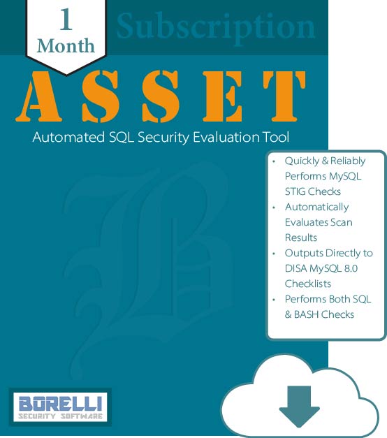 ASSET for MySQL - Automated SQL Security Evaluation Tool (1M - Single Seat, Single CAL)