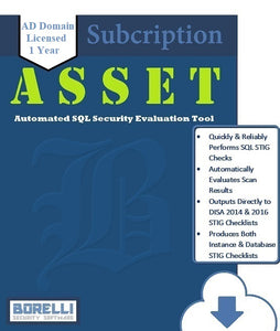 ASSET - Automated SQL Security Evaluation Tool (1Yr - Per AD Domain)